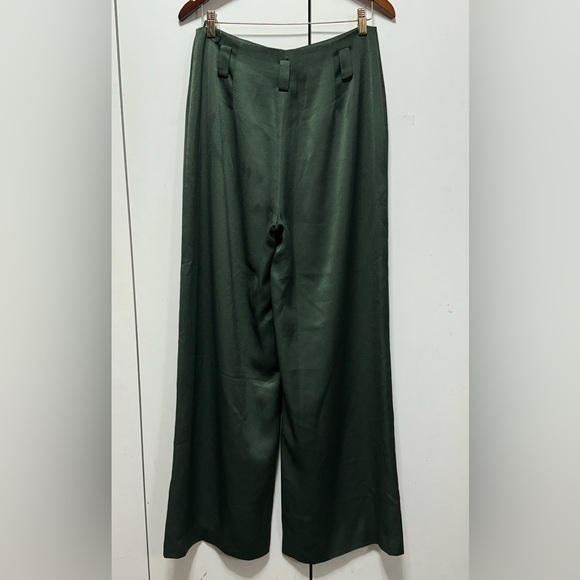 NWT BOSKEMPER green Carlton high waisted front pockets wide leg belt pants - Picture 13 of 15